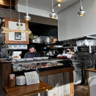 sushi and sashimi, interior