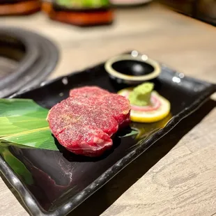 American Wagyu Tasting:  steak (can&apos;t recall the name)
