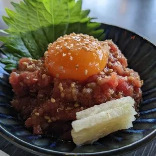 Yukkhe (beef tartare) from Manpuku. My FAVE! Note: portion is small, the size is a cupped-palm.