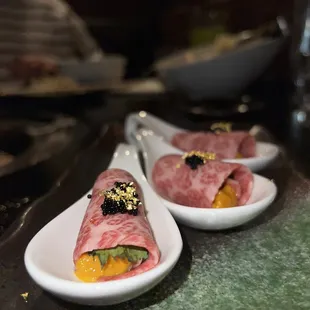 Wagyu uni sashimi