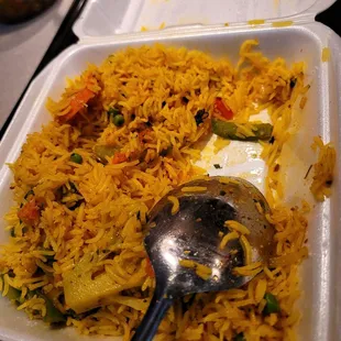 Veggie biriyani, my mom is very picky, but this was pretty good