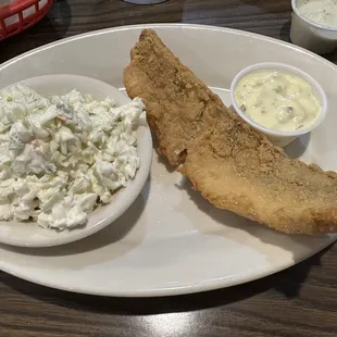 Fresh Walleye and Cole Slaw