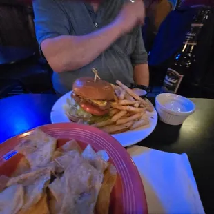 My hubby had the hamburger and fries