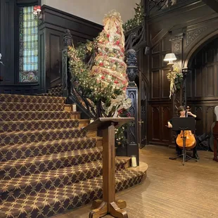 Staircase with podium for a wedding