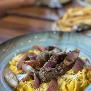 a plate of food on a table