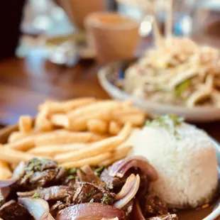 a plate of food on a table