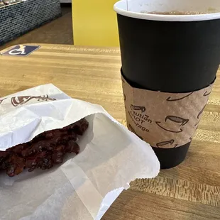 And my to-go coffee and treat