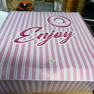 an empty box on a table