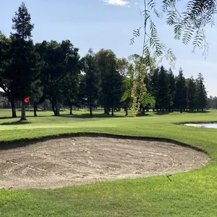 Hole 18 par 5 with great view.