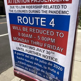 Limits increase on route 4.