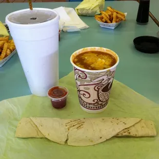 Red chile and rice!!