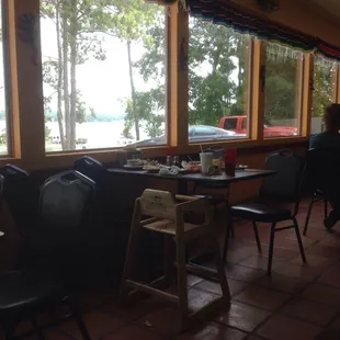 Lakeside view in the back dining room.