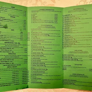 Updated Menu