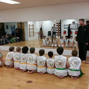 Everyone is ready to test for their next sash color!