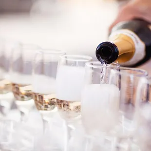 Champagne at wedding party