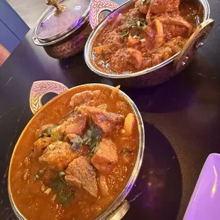 Lamb Kadai, Chicken Curry