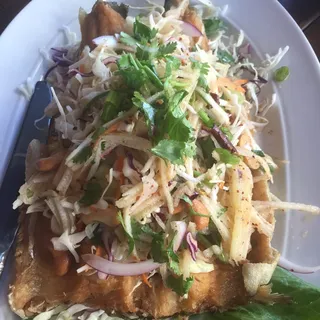 Deep Fried Trout with Mango Sauce