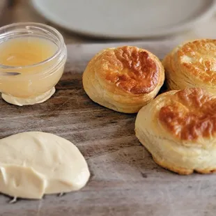 Cream Biscuits &amp; Jam ($12.00) - It comes with a tablespoon of jam and butter