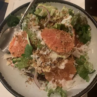 Cara Cara Orange, Kishu Mandarin, Avocado Yogurt, Zhuog, Santa Barbara Pistachio, Aleppo