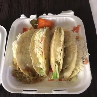 Ordered four tacos - fresh not a ton of meat but for 1.89 overall tasty and order again