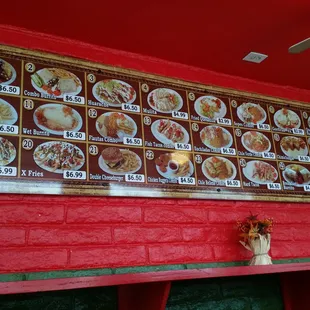 Their core menu.