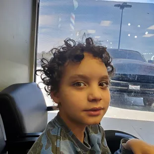 My aon before his haircut