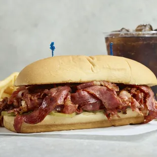 a sandwich and french fries