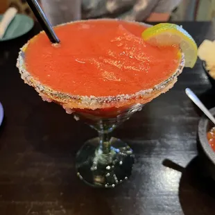 Frozen strawberry margarita