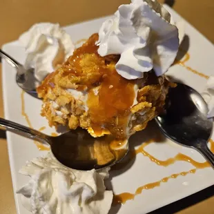 Fried ice cream with Carmel.