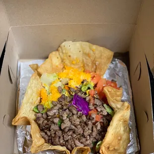 Carne asada taco salad $15.20