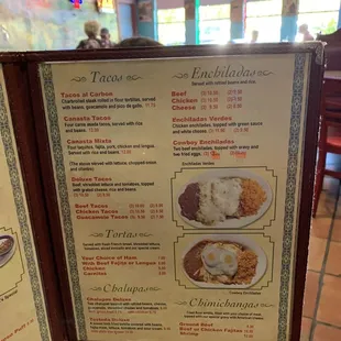 Page 3 of seven pages to the menu.