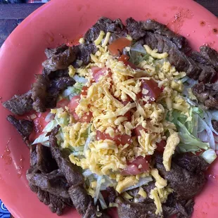 Beef fajita salad