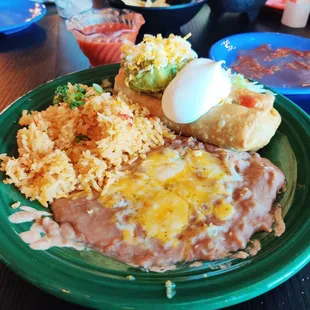 Lunch Chimichanga Rice &amp; Beans