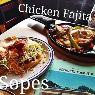 a chicken fajitta with a side of vegetables