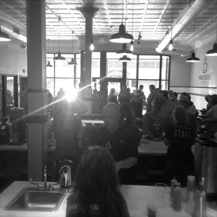 The shop is a popular stop on Saturday mornings.