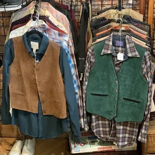 Leather Vests and Vintage Shirts. Perfect condition