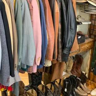 Vintage leather Jackets, boots and vests