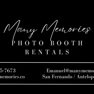 Many Memories Business card
