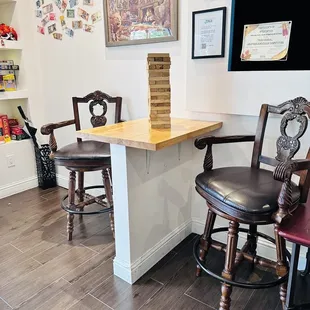 two chairs and a table