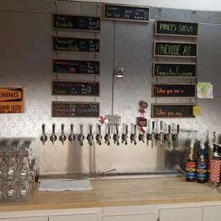 Current state of tap room.