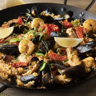 paella, food