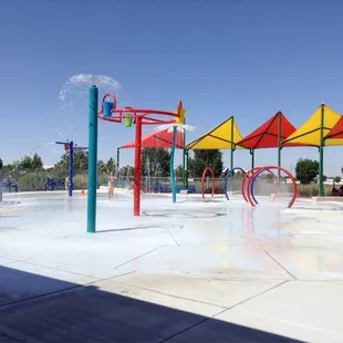 Spray park. $15 a year membership for adults. $.50 donation each visit.