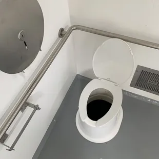 No bathroom just a porta potty!