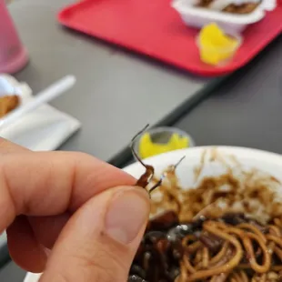 This metal piece was in the sauce