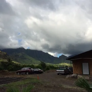 Blue sky peeking through.