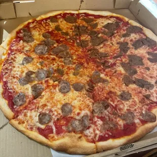 Half meatball half sausage