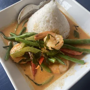 Panang Curry with shrimp