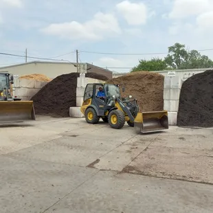 Our loaders are ready to help you out! Bring your truck or rent one of our dump trailers.