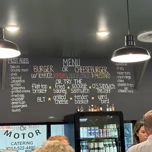 Menu board