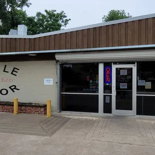 the front of the building